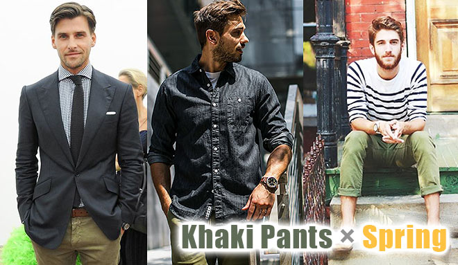男性 春のカーキパンツ コーデ集 ２つの着こなしポイント メンズ Italy Web